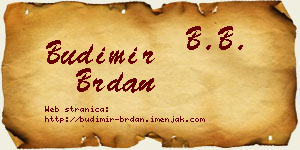 Budimir Brdan vizit kartica